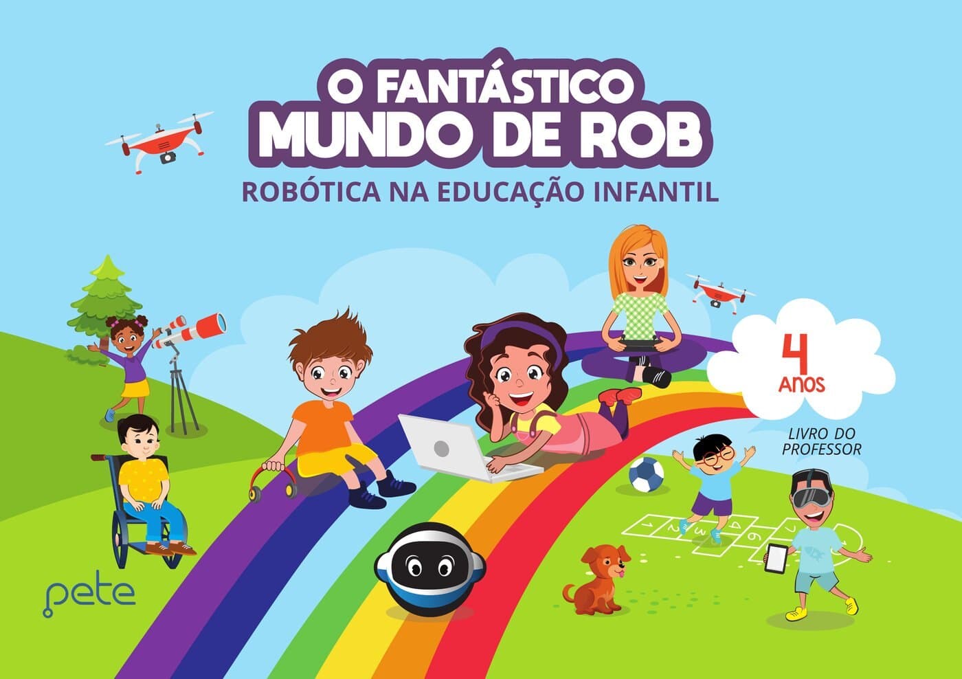 Capa do Livro do Professor de 4 anos — O Fantástico Mundo de ROB