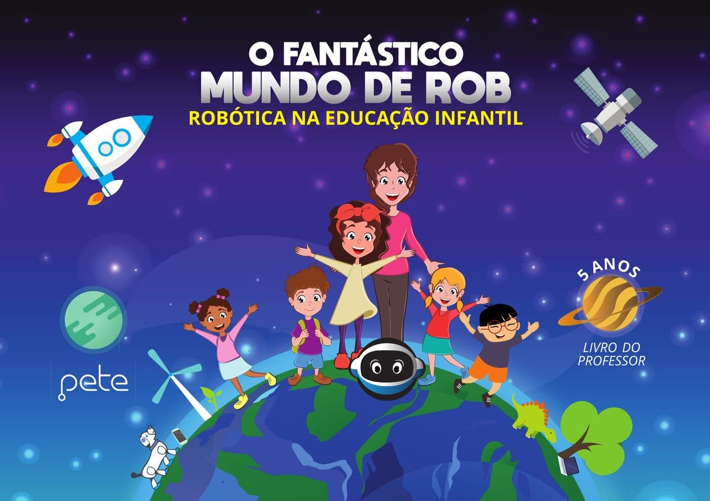 Capa do Livro do Professor de 5 anos — O Fantástico Mundo de ROB