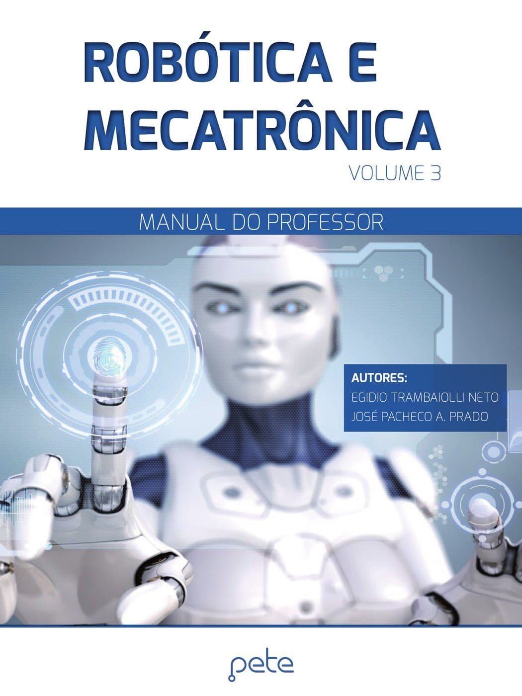 Capa do Manual do Professor — Robótica e Mecatrônica, volume 3