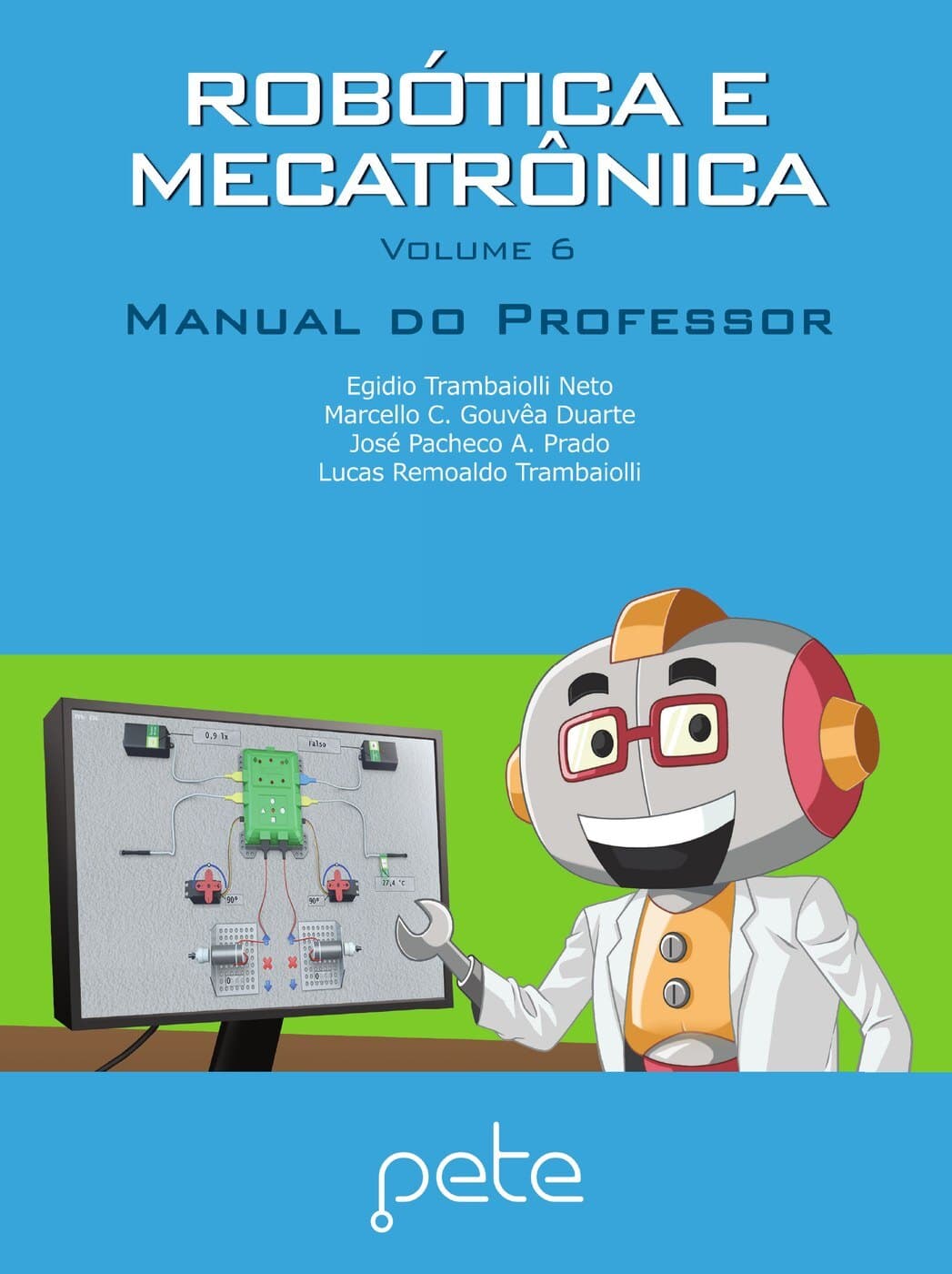 Capa do Manual do Professor — Robótica e Mecatrônica, volume 6