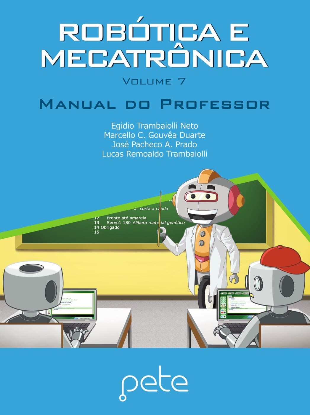 Capa do Manual do Professor — Robótica e Mecatrônica, volume 7