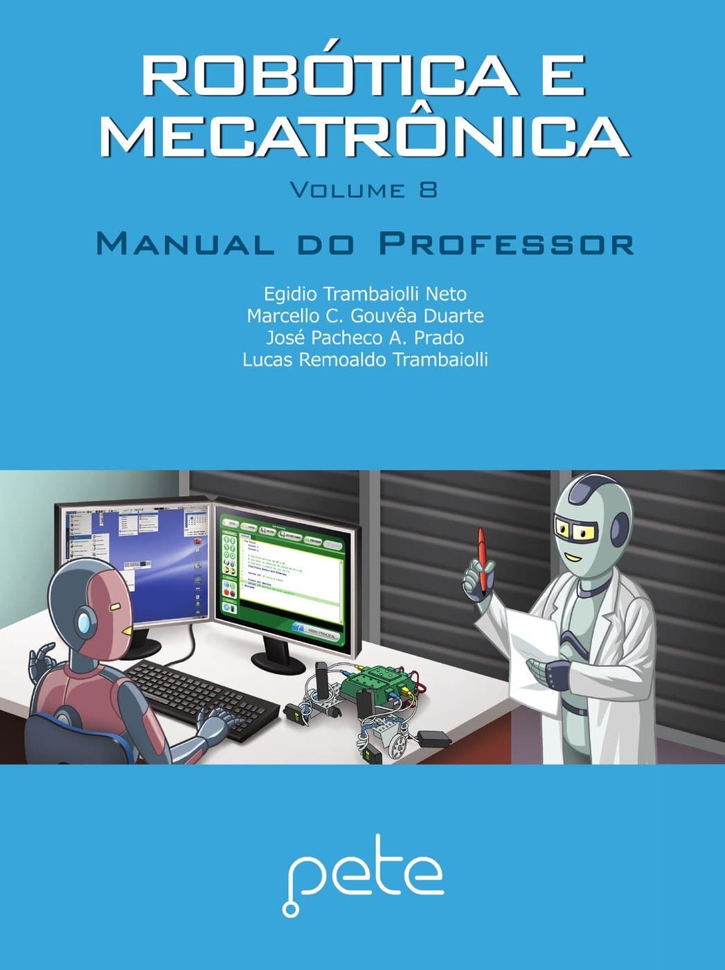 Capa do Manual do Professor — Robótica e Mecatrônica, volume 8